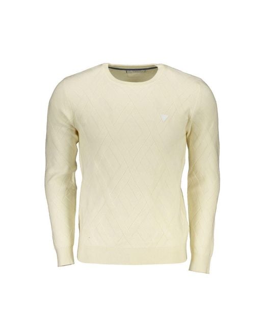 Guess Natural Chic Contrast Crew Neck Sweater for men