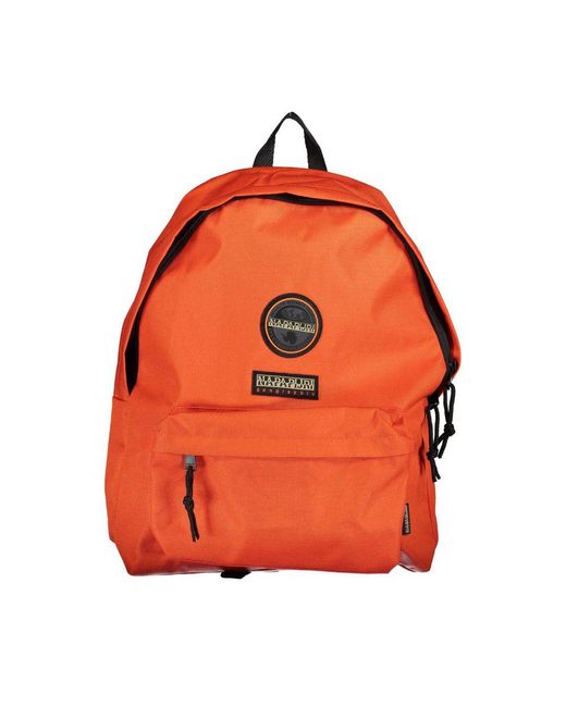 Napapijri Orange Eco-Chic Backpack For The Modern Explorer for men
