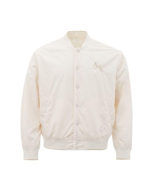 Armani Exchange White Polyester Jacket for men