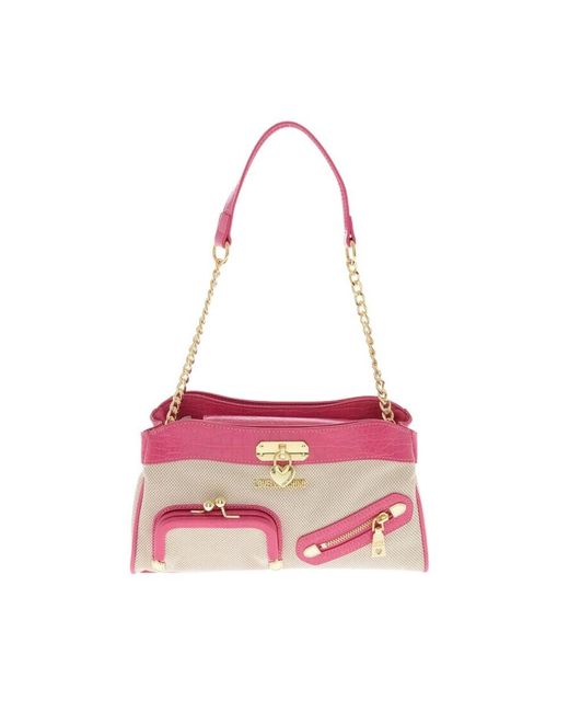 Love Moschino Pink Artificial Leather Crossbody Bag