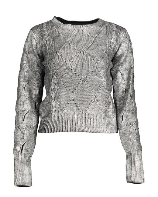 Desigual Cotton Sweater in Gray | Lyst