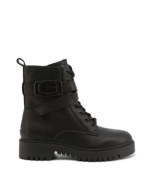 Guess Black Shoes Boots Leather