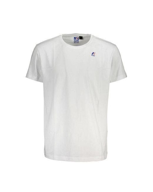 K-Way White Cotton T-Shirt for men