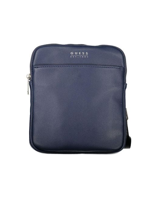Guess Blue Sleek Shoulder Bag With Ample Storage for men