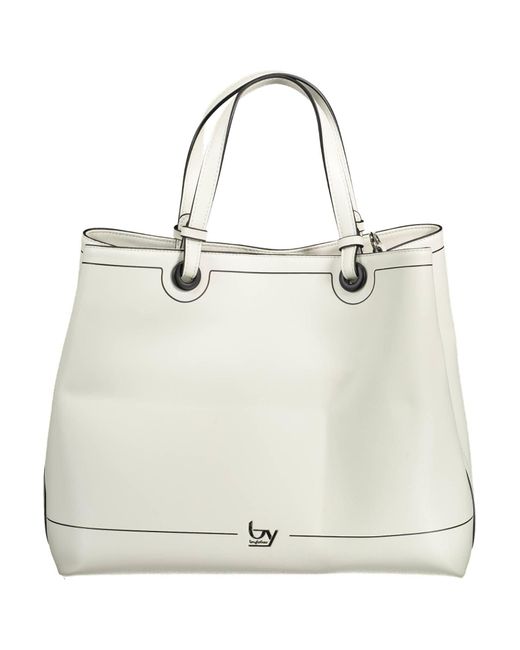 Byblos Natural White Polyurethane Handbag