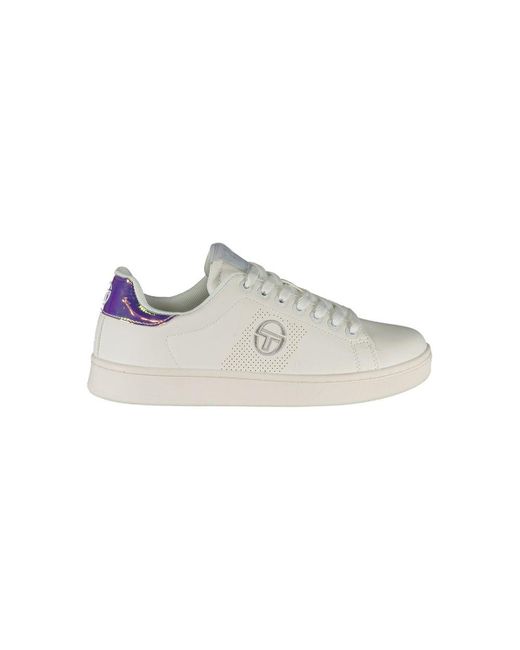 Sergio Tacchini Gray Iridescent Detail Embroidered Sneakers