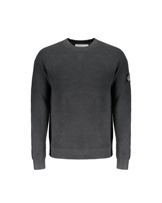 Calvin Klein Gray Cotton Sweater for men