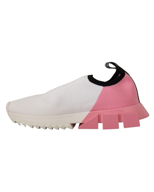 dolce & gabbana black white and red sorrento logo sneakers