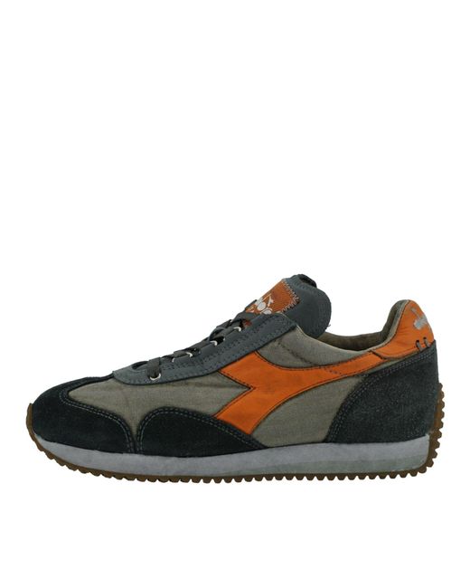Diadora Black Beige Equipe H Dirty Stone Leather Sneakers for men