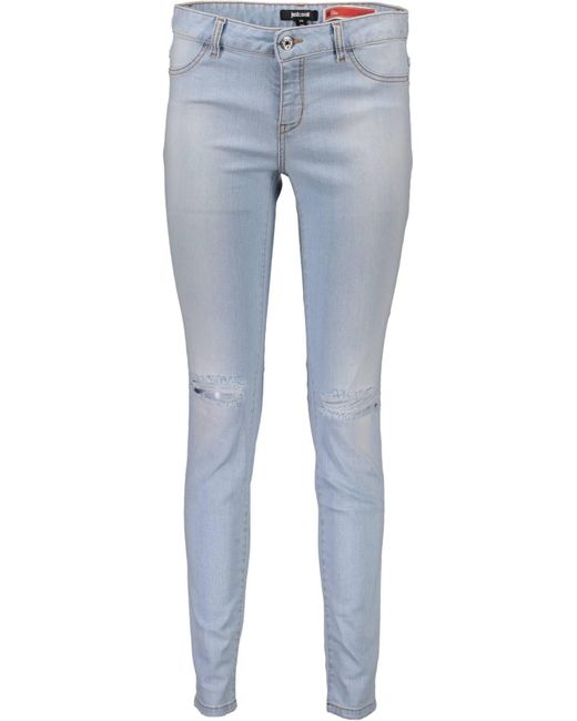 Just Cavalli Blue Cotton Jeans & Pant