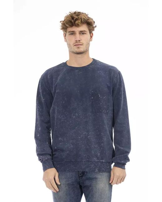 DISTRETTO12 Blue Cotton Sweater for men