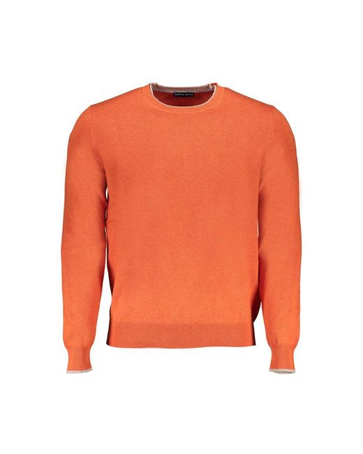 North Sails Orange Cotton Sweater for men