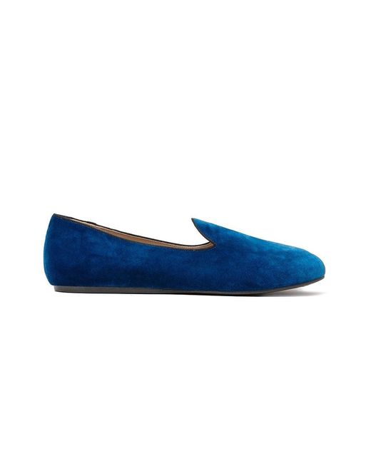 Charles Philip Blue Velvet Elegance Loafers