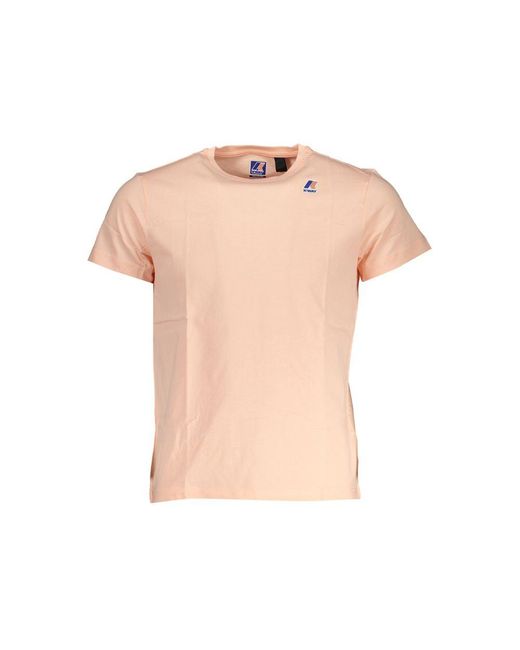 K-Way Pink Cotton T-Shirt for men
