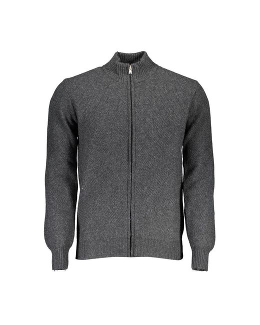 North Sails Gray Chic Full Zip Wool-Blend Cardigan for men