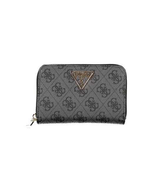 Guess Gray Elegant Zip Wallet With Ample Storage