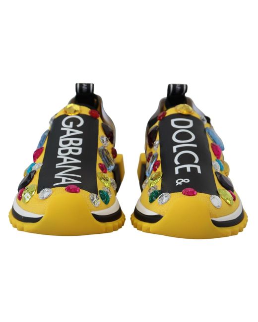 dolce and gabbana sorrento crystal sneakers
