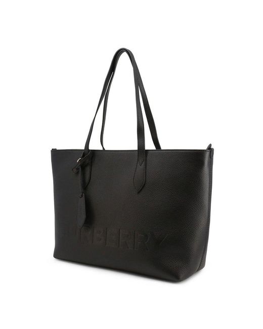 Black burberry tote cheap