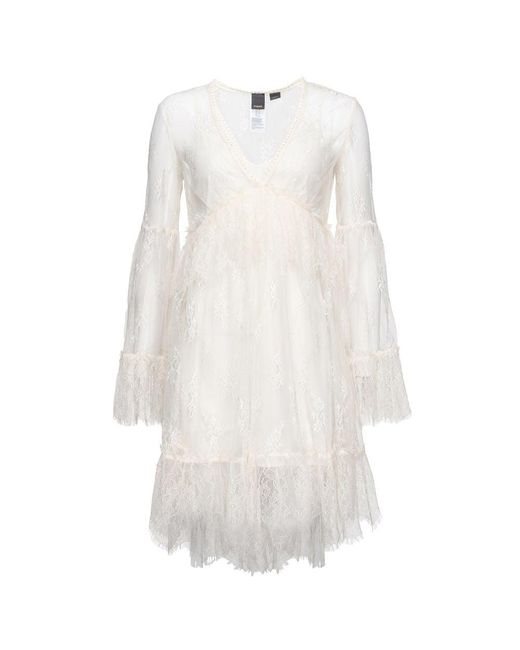 Pinko White Polyamide Dress