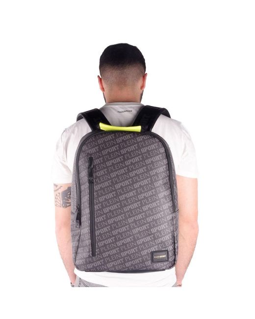 Philipp Plein Gray Polyamide Backpack for men