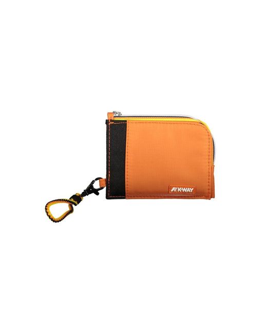 K-Way Orange Polyamide Wallet for men