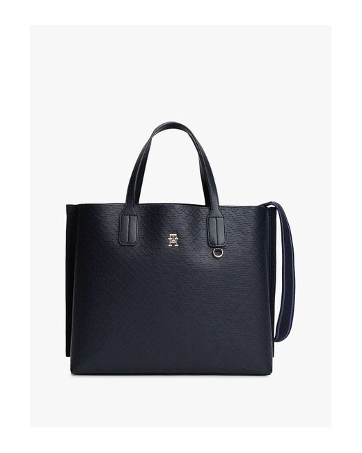 Tommy Hilfiger Blue Marineblaue Umhängetasche – Mit Leder-Innenfach, Kleiner Geldbörse Und Zubehör Für Damen
