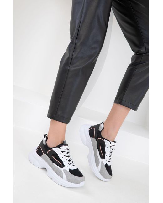 Soho Black Schwarz-Pulver Sneaker Für Damen