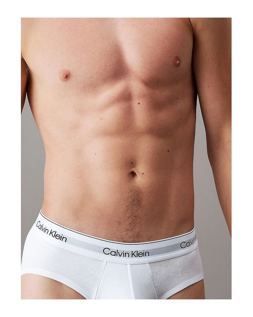 Calvin Klein Slip Mit Elastischem Bund Und Schriftzug 100 Für Herren in White für Herren