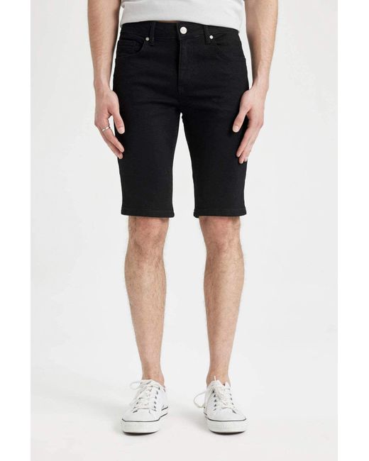 Defacto Denim Bermuda Für Herren in Black für Herren