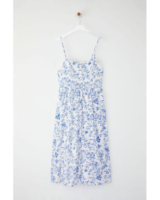 Trendyol Multicolor Weißes, Floraler, Gestrickter Midi-Rock Mit A-Linien-Futter Für Damen