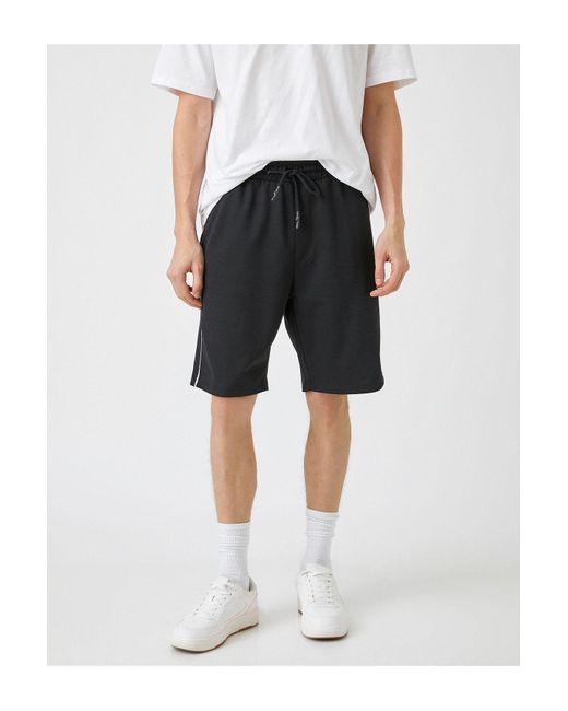 Koton Gestreifte Shorts Mit Bindebund Für Herren in White für Herren