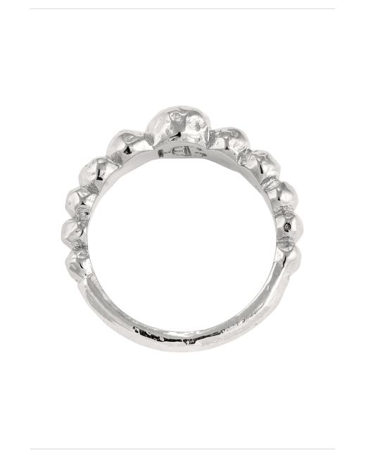 Haze & Glory White Ring Bubble Design 925 Sterling Silber Für Damen