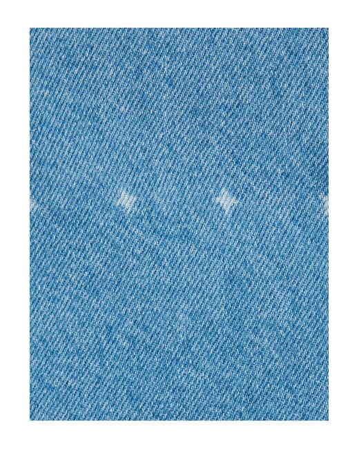 Koton Blue Midirock Aus Denim Mit Hoher Taille Und Schlitz – Schleifenverzierung Und Knopfleiste Für Damen