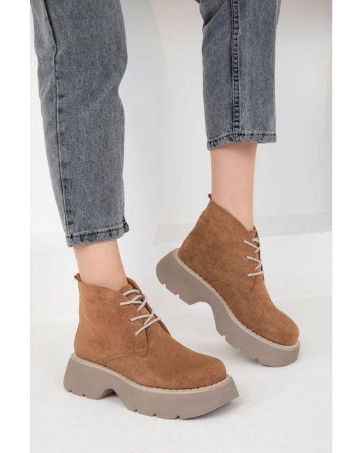 Soho Gray Tan Wildleder Stiefel & Bootie Für Damen