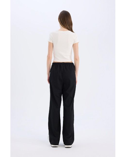 Defacto White Coool Weites Bein Tasche Normale Taille Weites Bein Palazzo Hose E7747Ax25Sp Für Damen