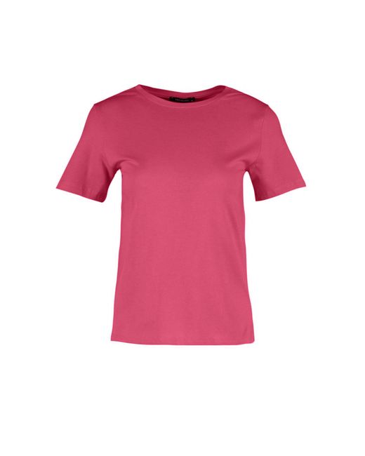 Trendyol Pink 001 Basic-Strick-T-Shirt Mit Rundhalsausschnitt Aus 100 Baumwolle Für Damen