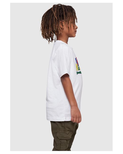 Merchcode Kids naughty by nature basic-t-shirt mit logo-print in White für Herren