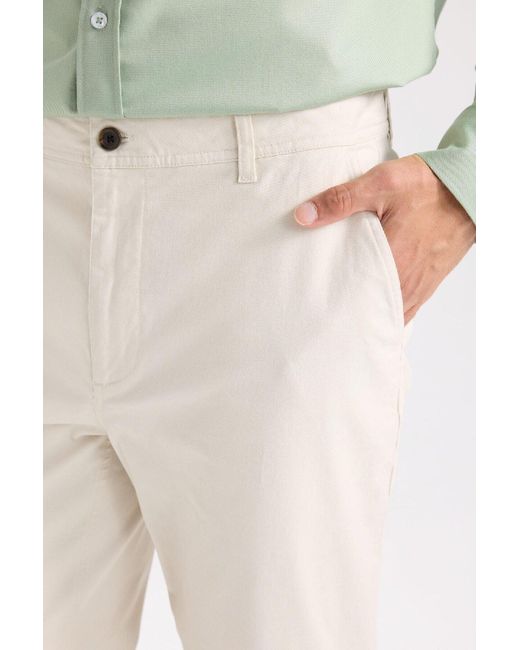 Defacto Regular Fit Normal Geschnittene Sommer-Chino-Canvas-Hose Mit Geradem Bein D7349Ax25Sp Für Herren in Green für Herren
