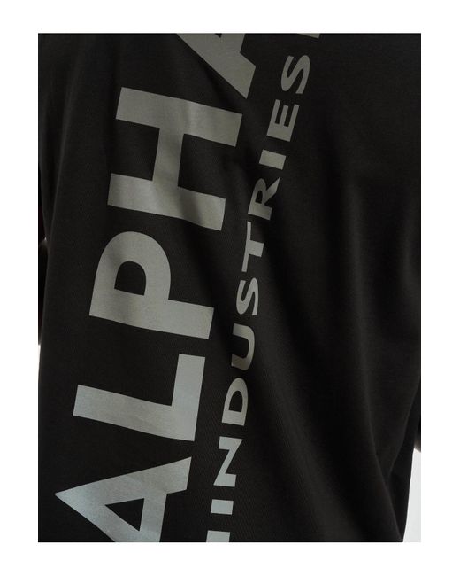 Alpha Industries Black Reflexive sleeping t-shirt - m