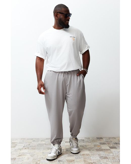 Trendyol Große, bequeme e oversize-jogginghose aus 100 % baumwolle in Gray für Herren