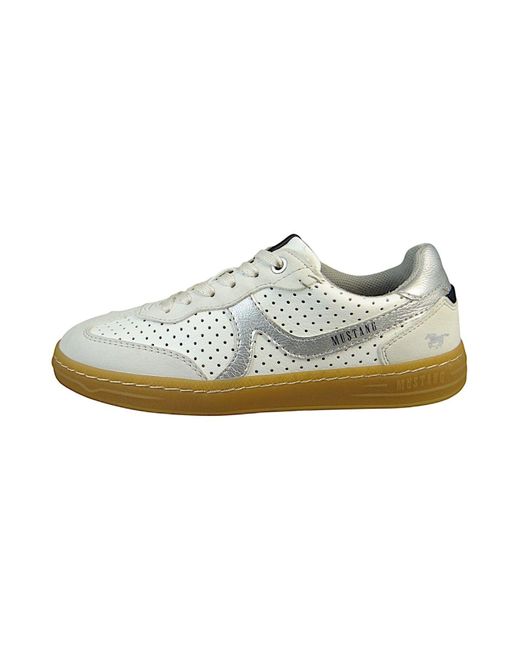 Mustang Natural Low Sneaker Low Top 1511302 203 Ice Kunstleder Für Damen