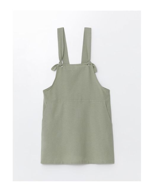 LC Waikiki Green Salopette-Kleid Mit Quadratischem Ausschnitt Für Damen
