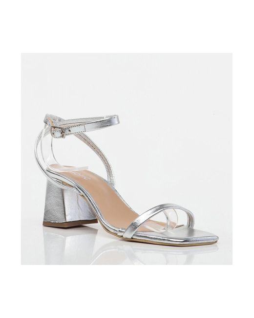 Hotiç White Sandalen Aus Echtem Leder Mit Absatz Für Damen