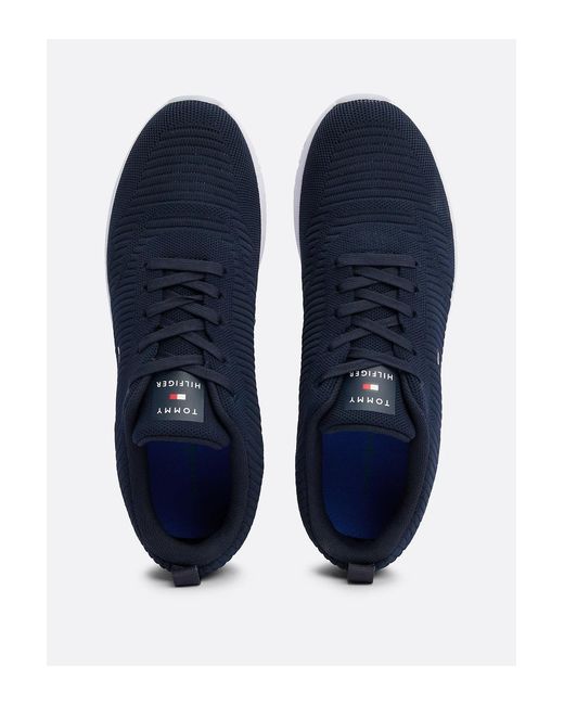 Tommy Hilfiger Marineblauer Corporate Knit Rib Runner – Sweater Für Herren in Blue für Herren