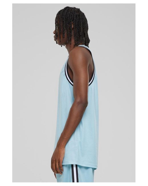 Urban Classics Mesh tanktop in Blue für Herren