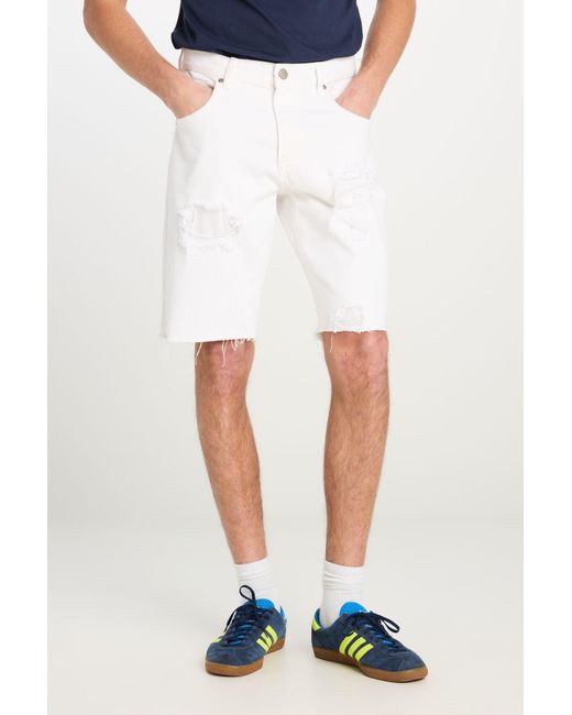 Lee Jeans Normale Passform, 100 Baumwolle, Normale Taille, Weiße Jeans-Jeansshorts Für Herren in White für Herren