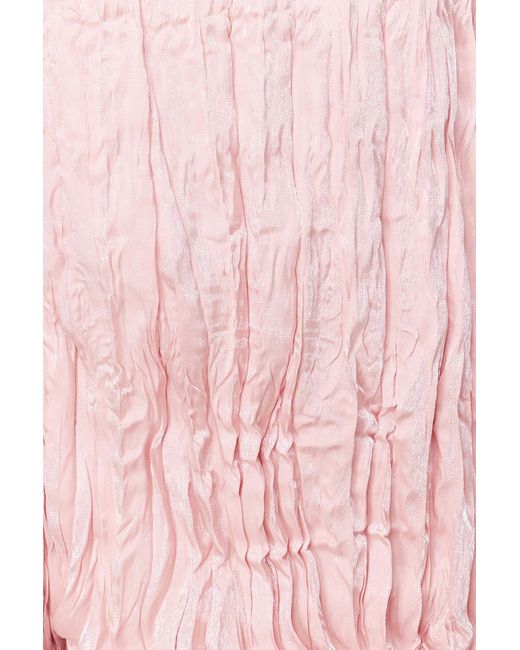 Trendyol Pink Alt plissierter rock aus gewebtem satin