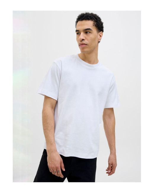 Jack & Jones T-Shirt 2Er-Pack Einfarbig Rundhals T-Shirt Für Herren in White für Herren