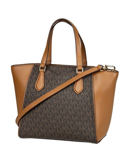 Michael Kors Brown Handtasche Taryn Small Convertible Mk Sig Für Damen