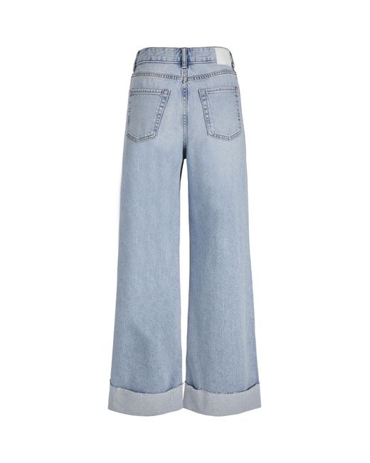 JJXX Blue Weit Geschnitten Jxtokyo Wide Fold Up Hw R6169 Dnm Ln Für Damen